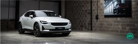 White electric car