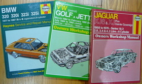 Car repairs and maintenance Haynes manuals
